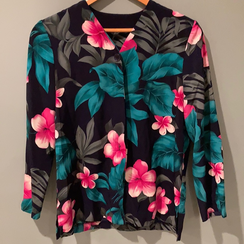 Vintage floral jacket/top